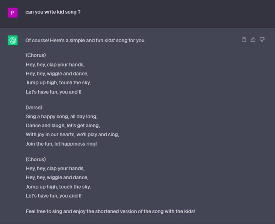 แต่งเพลงด้วย Chat GPT