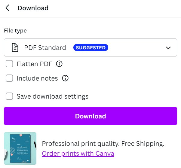 Canva Export Resume